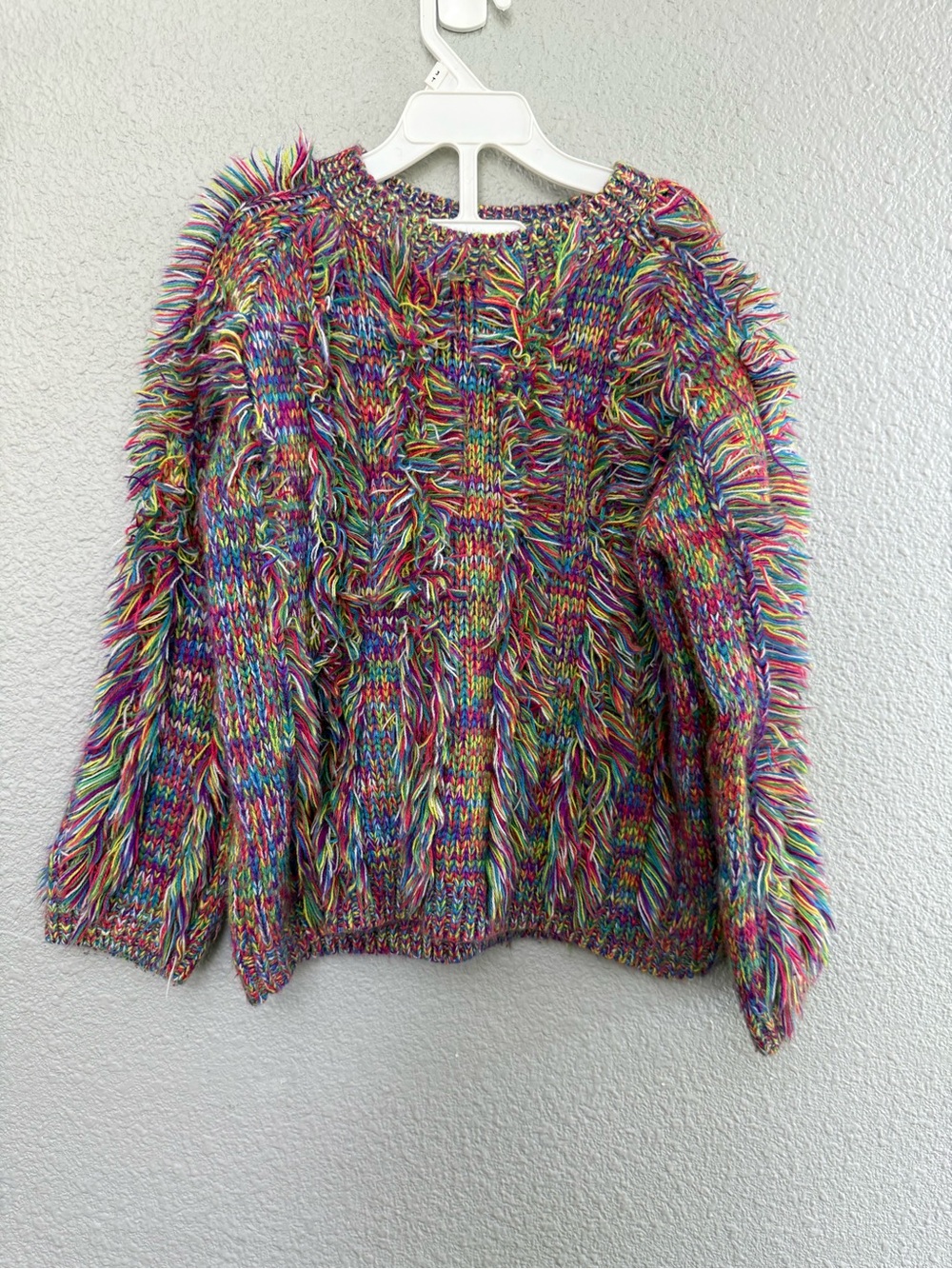Stella Mccartney Kids Rainbow Fringe Sweater Size 8